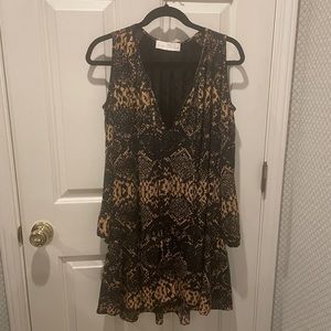 Amanda Uprichard - Tan & Black Snakeskin Dress - small
